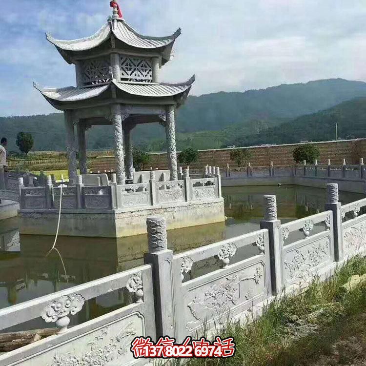古典仿古水池涼亭，享受休閑園林生活
