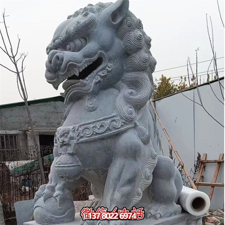 豪華庭院大型獅子雕塑，招財(cái)進(jìn)寶，鎮(zhèn)宅門口裝飾
