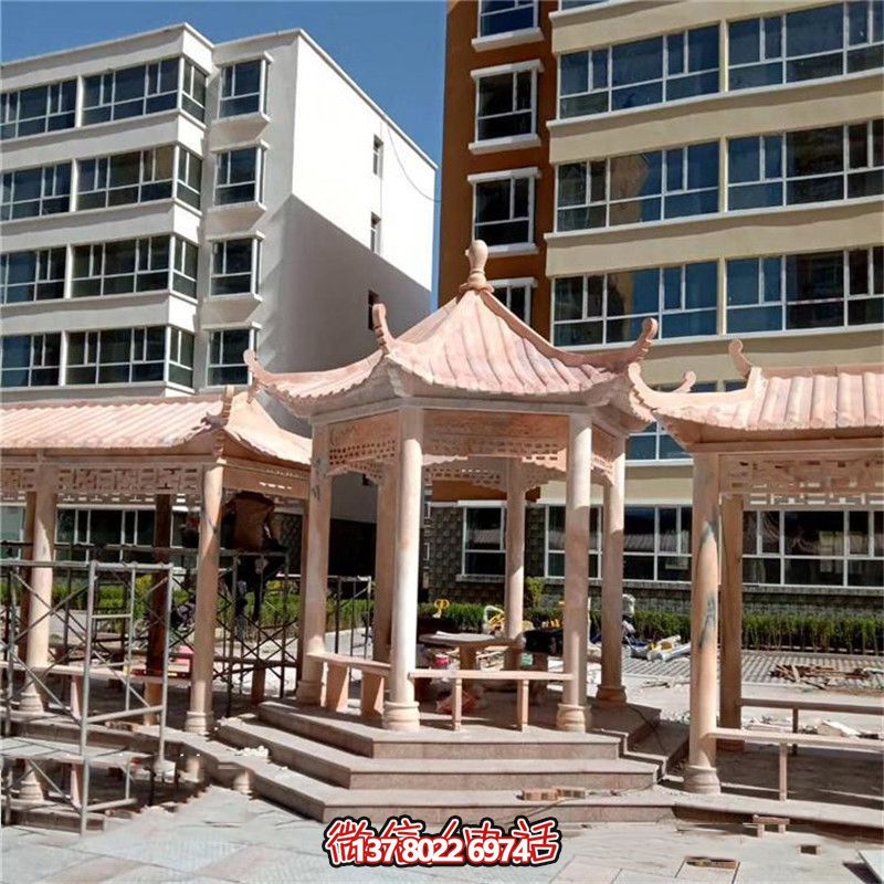 精美雕刻大理石涼亭，為小區(qū)、公園、休閑區(qū)帶來獨特視覺享受