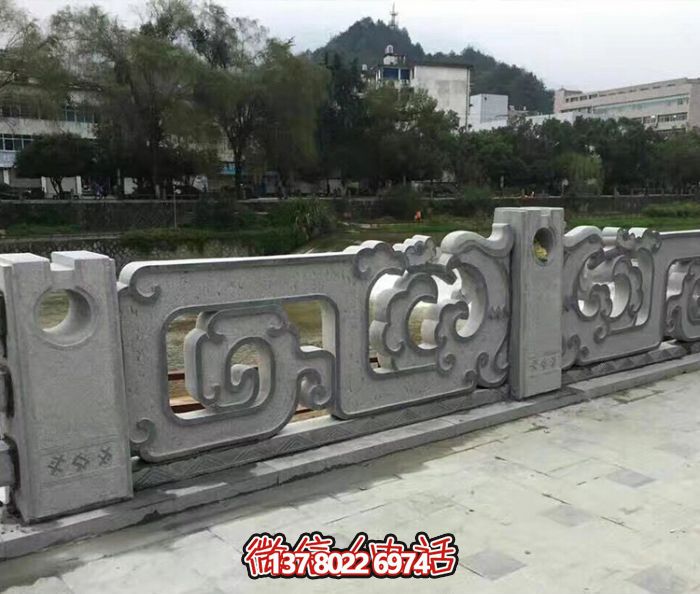 復(fù)古鏤空花紋欄桿,防護河道街邊青石 復(fù)古鏤空花紋欄桿,防護河道街邊青石