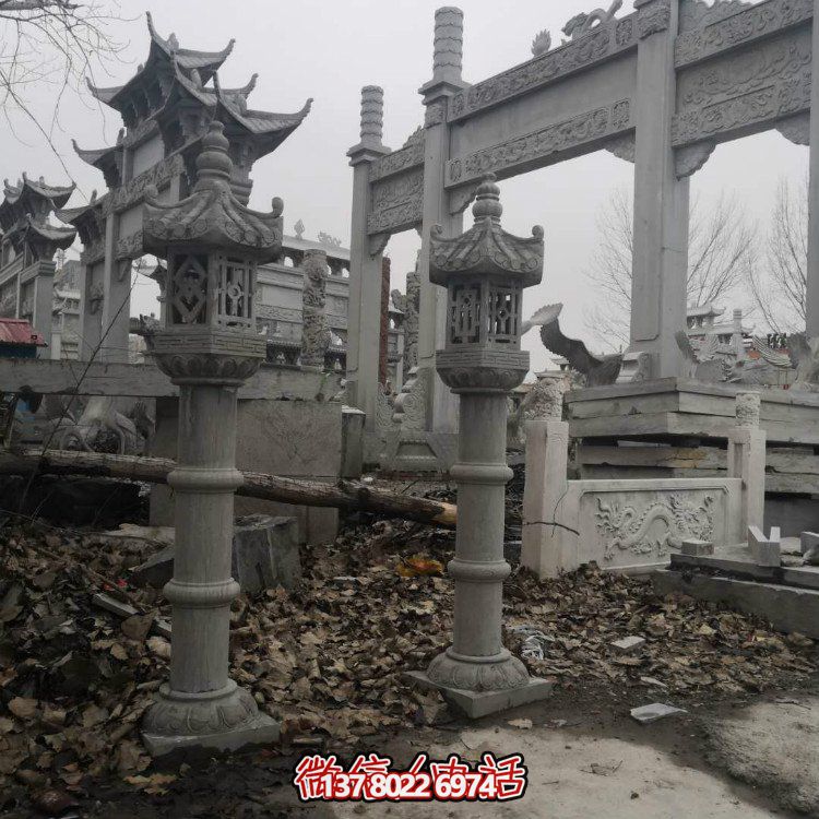 精美石雕創意石燈，提升庭院景觀美感