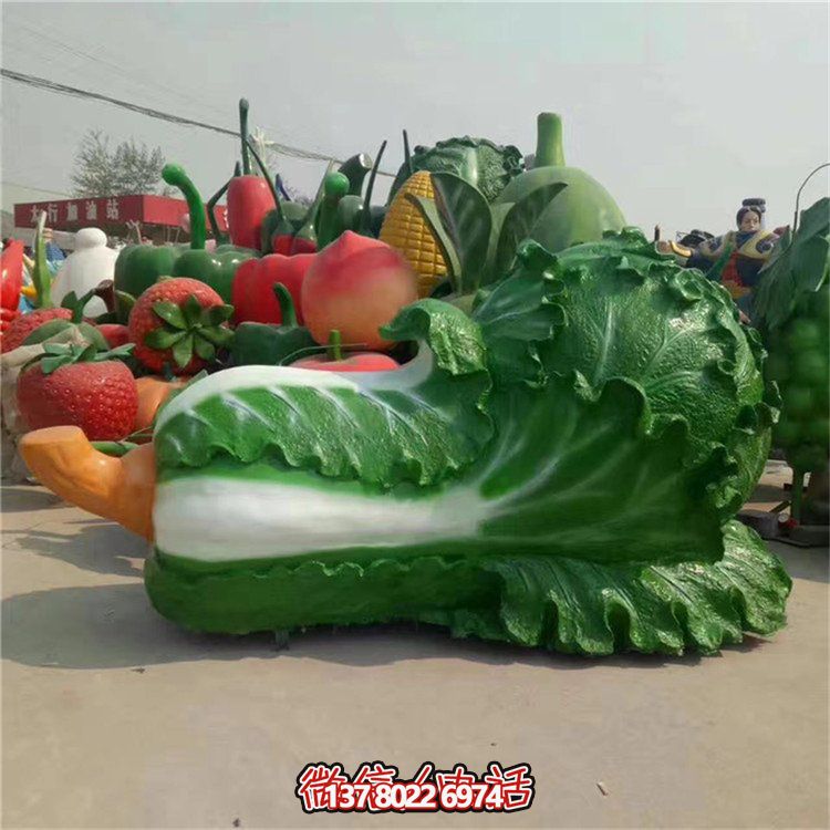 玻璃鋼仿真白菜雕塑，為您的園林戶外添彩