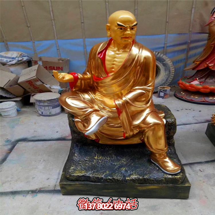噴金烤漆菩薩雕塑,擁有古老神秘的十八羅漢美學(xué) 噴金烤漆菩薩雕塑,擁有古老神秘的十八羅漢美學(xué)