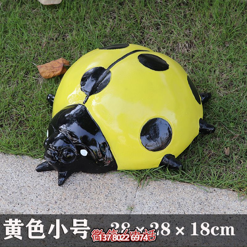 小號(hào)黃色玻璃鋼瓢蟲雕塑 小號(hào)黃色玻璃鋼瓢蟲雕塑