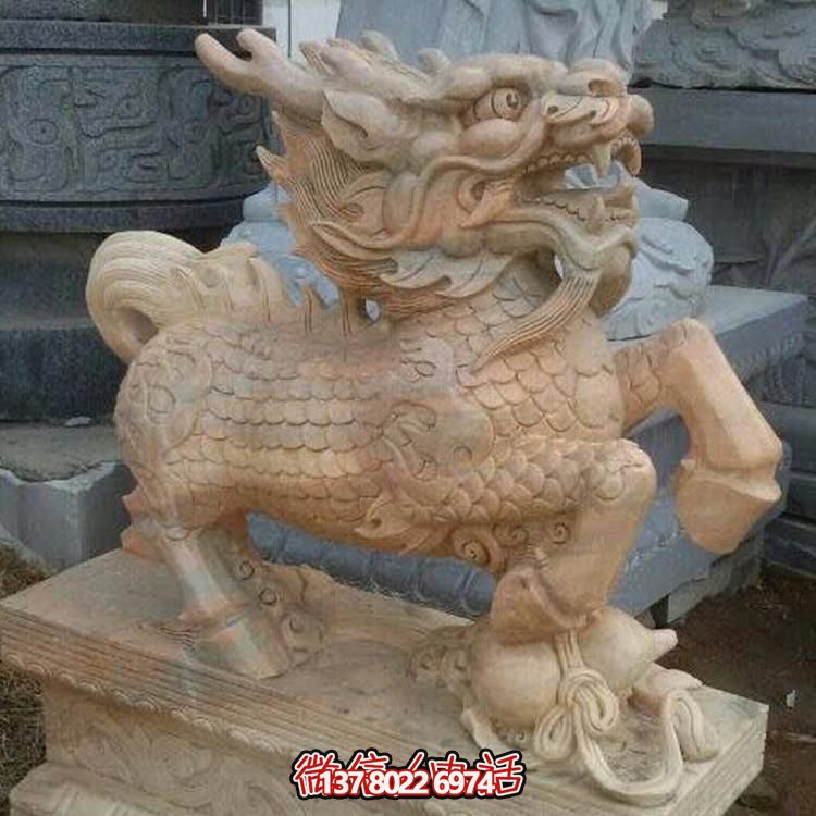 漢白玉獅子瑞獸石雕，給您的企業門前帶來吉祥福氣