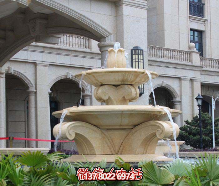 歐式風格大理石噴泉雕塑，美化酒店、廣場、景觀