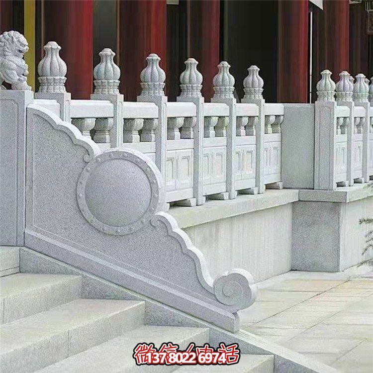 精美石雕欄桿欄板，點綴景區景點，增添園林雕塑之美