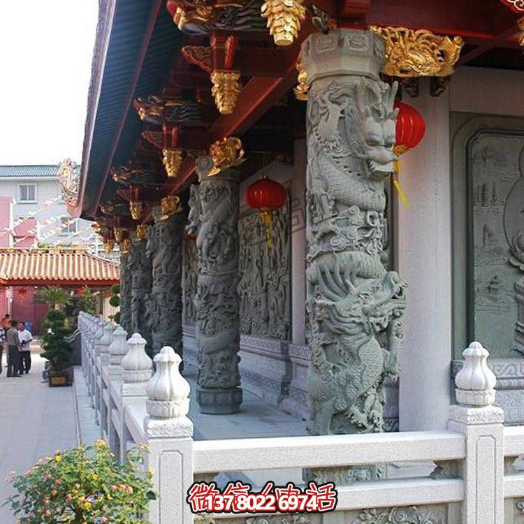 大理石雕刻的龍柱，點綴你家的廣場和寺院